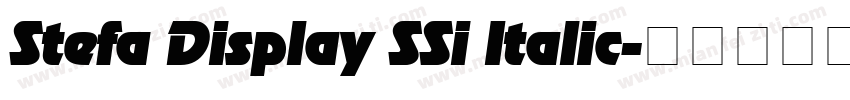 Stefa Display SSi Italic字体转换